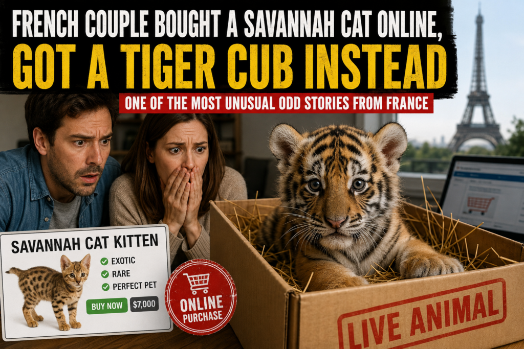 Odd stories: French couple who tried to buy a pet Savannah cat online gets tiger cub instead